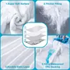 Amazon Protector de Colchón Suave Transpirable Impermeable Cubierta de Colchón Protector de Colchón Blanco