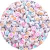 Cuentas Planas de Estrella y Luna Acrílicas Cuentas Redondas para Pastel Accesorios de Joyería DIY Pulsera Hecha a Mano Casera para Niños 100