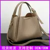 Bolsa Feminina de Couro Macio, Bolsa de Mão, Cesta de Vegetais Feminina, Bolsa de Ombro de Alta Qualidade e Atmosférica, Transversal, Bolsa de Ombro Tipo Saco Versátil