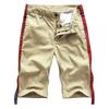 Masculino Distintivo Patchwork Letra Shorts da moda Algodão Slim-Fit Stretch Calças de qualidade Cor sólida Calças casuais retas