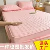 Funda de colchón acolchada juego de tres piezas, cubierta de cama antideslizante para dormitorio individual de estudiante