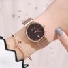 GUOU Moda Nuevo Reloj de Moda para Mujer con Correa de Acero, Esfera Simple con Diamantes, Temperamento Sencillo