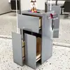 Nuevo Gabinete de Herramientas para Barbería Gabinete para Salón de Peluquería Carrito Móvil Gabinete de Almacenamiento de Herramientas de Madera Maciza Móvil Sin Instalación