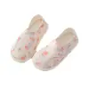 Sapatos de Maternidade com Fivela para Primavera e Outono com Salto Coberto, Chinelos de Algodão Florais para Casa com Solado Grosso para Mulheres, Sapatos de Maternidade Respiráveis para o Verão Pós-Parto, Antiderrapantes