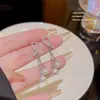 Pendientes de Plata de Ley S925 con Aguja, Personalizados, Completos de Circonita, Súper Brillantes, Estilo de Lujo Ligero de Alta Gama, Pendientes Populares, Elegantes y Exquisitos Accesorios de Moda para Orejas para Mujeres