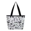 Bolsa de Tote con Graffiti de Dibujos Animados para Mujer, Bolso de Mano Versátil de Gran Capacidad para Estudiantes y Viajeros, Estilo Ins, Venta al por Mayor