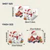 Navidad Broma Divertida Combinación de Papá Noel y Muñeco de Nieve Pegatinas Decorativas Festivas para Asiento de Inodoro de Baño