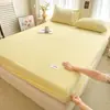 Nueva ropa de cama suave para dormitorio de estudiantes, sábana individual de color liso de terciopelo de leche - serie hogar