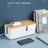 Caja de Almacenamiento de Escritorio, Caja de Enchufe Organizadora Grande, Caja a Prueba de Polvo, Organizador de Cables, Caja para Cables, Caja Organizadora de Plástico para el Hogar con Tapa