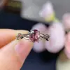 Anillo de espinela birmana natural piedra desnuda tamaño 5*6 mm para el día a día con baño de plata de ley 925