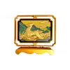 2026 Novo Estilo Chinês "Um Cervo Traz Fortuna" Ornamento de Mesa em Ouro Sólido, Calendário de Estilo Nacional, Conjunto Decorativo Rotativo Dupla Face, Disponível para Atacado