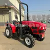 Tractor Rey de Invernadero Tracción en las Cuatro Ruedas Rojo Oriental 704, Motoniveladora Agrícola Pequeña de Cuatro Ruedas, Tractor Rotocultivador para Invernadero de Huerto
