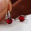 Pendientes de circonita cúbica morada de nueva ronda Cross-border Wish, modernos y versátiles, joyería al por mayor estilo europeo y americano
