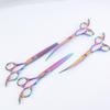 Fabricante de Conjunto de Tesouras de Cabelo de Platina Tesouras de Cabeleireiro Banhadas a Cor para Cães e Animais de Estimação