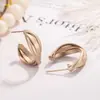 Pendientes Geométricos Minimalistas en Forma de C Mate para Mujer, Pendientes de Alto Gama con Diseño de Nicho