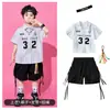 Figurinos de Performance de Street Dance Infantil Estilo Hip-Hop Camisas para Meninos Roupas Modernas e Descoladas para Meninas para Performance de Cheerleading no Palco