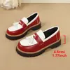 Mocasines de Cuero Grueso con Tacón Grueso de Primavera y Otoño Británicos Transfronterizos Europeos y Americanos para Mujer sin Cordones Tacón Medio Zapatos Pequeños Talla Grande 2026 Venta al por Mayor Talla Grande