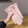 Guantes Deportivos Cálidos y de Moda para Mujer para Otoño e Invierno con Pantalla Táctil, Terciopelo de Invierno y Engrosados, Cortavientos, para Montar en Bicicleta Eléctrica, Impermeables