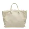 Bolso de lona con letra y borla minimalista para comercio exterior, bolso de mano de gran capacidad, nuevo bolso tote de hombro de color liso para uso transfronterizo
