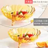 Prato de frutas para uso doméstico, fruteira de mesa de centro para sala de estar, pote de doces de vidro, prato novo da moda, cesta de petiscos de cristal, estilo de luxo leve