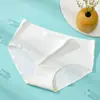 Ropa Interior de Seda de Hielo sin Costuras de una Pieza de Cintura Media para Mujer, Cómoda, Antibacteriana, Absorbente de Humedad, Transpirable, de Alta Elasticidad, que no se Enrolla, Braguitas para Niñas