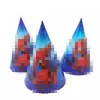 Suministros para Fiesta de Cumpleaños con Tema de Araña Azul Vajilla Desechable Platos de Papel Vasos de Papel Servilletas de Papel Reunión de Fiesta