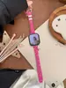 Colgante en Forma de Corazón de Piel Fina Correa de Cuero Adecuado para Apple Watch iWatch 12ª Generación 11/10