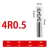 Fresa de punta redonda de 55 grados fresa para aluminio de alto brillo de 3 filos acero de tungsteno carburo cementado fresa de extremo de nariz de toro alargada fresadora CNC