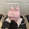 Mini Bolso Cuadrado Pequeño Rojo para Mujer 2025 Primavera Nuevo Estilo Pequeño y Exquisito Lazo Bolso Cruzado Infantil Bolso de Princesa