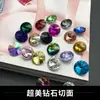 Strass Satélite Pontiagudo 10mm Strass Redondo de Vidro DIY Vestido de Noiva Roupa Sapatos Bolsas Acessórios Strass Brilhantes Strass para Reparo Strass Soltos