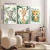 Desenho Animado de Animal Quarto de Dormir Mesa de Cabeceira Quarto de Criança Mural Fofo Pintura Pendurada Pintura Decorativa