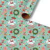 Papel de regalo navideño transfronterizo animal de dibujos animados DIYINS viento alto valor de color papel de regalo una generación de pelo