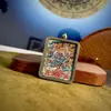 Hotong Tíbet Nepal Thangka Puro Pintado a Mano Cielo Negro Grande Núcleo de Tarjeta 4x5