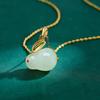 Collar con colgante de conejo animal del año del conejo para mujer, conejo de jade Hongyun, suerte, lujo ligero, cadena de clavícula de alta calidad, simple para Instagram