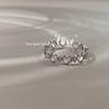 Anillo de Apertura Corazón Amoroso Sentido del Diseño Índice Medio Índice Alto Anillo Femenino Personalidad Moda