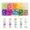 Juego de cuentas sueltas redondas de resina imitación ojo de gato transfronterizo para bisutería DIY hecha a mano, cadena para teléfono móvil, colgante, accesorios de joyería