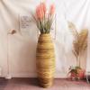 Vaso de Chão de Rattan do Sudeste Asiático Decoração Inserção Flor Seca Flor de Seda Flor Tecida Sala de Estar Sala de Jantar Decoração de Janela Resistente a Quedas