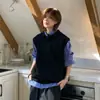 Colete de Lapela Fabricado na Fábrica para Homens e Mulheres, Colete Suéter Versátil sem Mangas, Colete Estilo Japonês, Tamanho Preciso