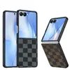 Adequado para Capa de Celular Samsung Zflip8, Padrão Xadrez Pele de Cordeiro Ultra-Fina Anti-Queda Zflip 30% de Desconto Capa Protetora Dobrável