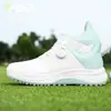 Sapatos de Golfe Femininos Pgm Cadarços de Botão Impermeáveis Aumentados Antiderrapantes Sapatos Esportivos Femininos