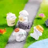 Paisaje en Miniatura Creativo Lindo Perro Cafetero Muñeco DIY Adornos Pequeños para Coche Escritorio Paisaje en Miniatura Perro Cafetero