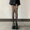 Medias Blancas Estampadas de Mariposa Primavera y Otoño para Mujer Calcetines Anti-Arrastre de Deseo Puro Calcetines de Base Medias de Seda Blancas de Mariposa