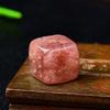 Dados de Piedra Cruda de Cristal Natural Adornos Mahjong Bar Juguetes Casuales Chips Dorados con Borde Dados Garantizados