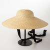 Sombrero de copa de paja de ala corta retro británico nuevo para mujer, para espectáculo de escenario, playa, protección solar y sombreado, con cinta