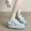 Zapatillas de mujer con cordones 2026 otoño nuevo zapatos blancos dulces con un estilo de ballet femenino, zapatos casuales de suela blanda