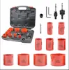 Gran Venta Juego de Brocas Perforadoras Kit de Punzón Venta Caliente Transfronteriza Juego de Sierras de Corona Muchos Estilos Tamaños Se Pueden Combinar Según Sea Necesario