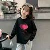 Nuevo Top Infantil Súper Lindo 2026, Hermosa Camiseta Básica, Estampado de Dibujos Animados de Primavera, Algodón Puro, Manga Larga para Niñas