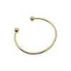 Pulsera Abierta de Acero Inoxidable con Hilo Personalizado, Se Puede Desenroscar y Apretar Manualmente, Joyería DIY Simple y Versátil para Mujer al por Mayor