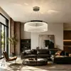Lustre circular de cristal moderno, luminária de cristal para sala de estar, iluminação feita sob medida para casas modelo de villa duplex