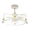 Ventilador de teto estilo nórdico, luz de luz para sala de estar, ventilador inversor, luz silenciosa, simples, sala de jantar, quarto, teto, ventilador inteligente, lustre
